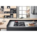 Hotpoint Hob HAGS 61F/BK Gas on glass, Number of burners/cooking zones 4, Mechanical, Black