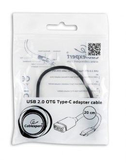 Kabel GEMBIRD A-OTG-CMAF2-01 (USB typu C M - USB 2.0 F; 0,20m; kolor czarny)
