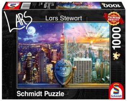 Puzzle 1000 elementów LARS STEWART Nowy Jork (Dzień / Noc)