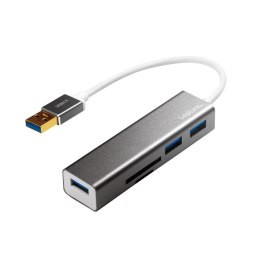 Hub USB 3.0 3 porty z czytnikiem kart