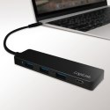 Hub USB-C 3.1 4-porty ultra slim, czarny