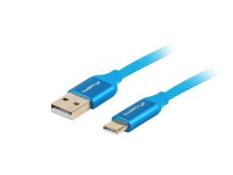 Kabel Lanberg Premium QC 3.0 CA-USBO-22CU-0005-BL (USB 2.0 typu A M - USB typu C M; 0,50m; kolor niebieski)