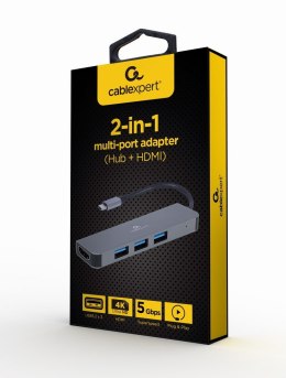 GEMBIRD MULTI ADAPTER USB TYPE-C 2 W 1 (HUB USB + HDMI)