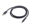 Kabel GEMBIRD CCP-USB2-AMCM-1M (USB 2.0 M - USB typu C M; 1m; kolor czarny)