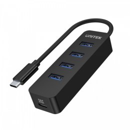 HUB USB-C; 4x USB-A 3.1; Aktywny; 10W; H1117B