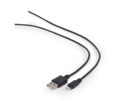 Kabel GEMBIRD CC-USB2-AMLM-1M (USB 2.0 M - Lightning M; 1m; kolor czarny)