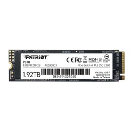 Dysk SSD Patriot P310 1.92TB M.2 2280 PCIe NVMe (2100/1800 MB/s)