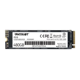 Dysk SSD Patriot P310 480GB M.2 2280 PCle NVMe (1700/1500 MB/s)