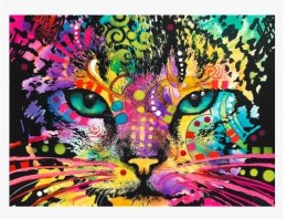Puzzle drewniane 1000 elementów Kolorowy kot