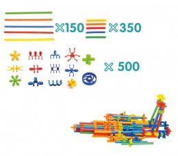 Klocki małych geniuszy - Słomki 1000 elementów