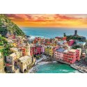 Puzzle 1500 elementów UFT Zachód słońca Vernazza, Liguria, Włochy