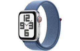 Watch SE GPS + Cellular, 40mm Koperta z aluminium w kolorze srebrnym z opaską sportową w kolorze zimowego błękitu
