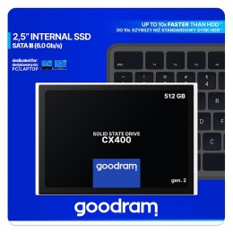 Dysk SSD GOODRAM CX400 gen. 2 (2.5″ /512 GB /SATA III (6 Gb/s) /550MB/s /500MS/s)