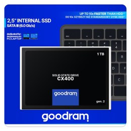 Dysk SSD GOODRAM CX400 gen. 2 (2.5″ /1 TB /SATA III (6 Gb/s) /550MB/s /500MS/s)
