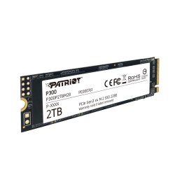 Dysk SSD PATRIOT P300 (M.2 2280″ /2 TB /PCIe NVMe Gen3 x4 /2100MB/s /1650MS/s)