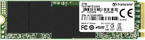 Dysk SSD TRANSCEND 220S (M.2 2280″ /2 TB /PCIe NVMe 3.0 x4 /3500MB/s /2700MS/s)