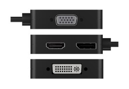 ICY BOX IB-DK1104-C Czarny USB Typ C