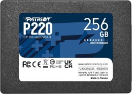 Dysk SSD PATRIOT (2.5″ /256 GB /SATA III /550MB/s /490MS/s)