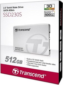 Dysk SSD TRANSCEND (2.5″ /512 GB /SATA III (6 Gb/s) /560MB/s /520MS/s)