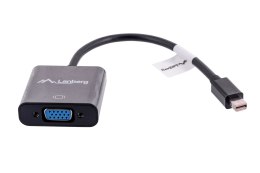 Adapter Lanberg AD-0006-BK (Mini DisplayPort M - D-Sub (VGA) F; 0,20m; kolor czarny)