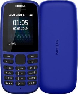 Nokia 105 (2019) TA-1174 Blue, 1.77 ", TFT, 120 x 160 pixels, 4 MB, 4 MB, Dual SIM, USB version microUSB