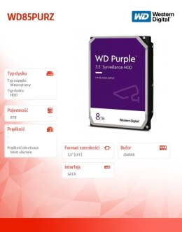 Dysk twardy Purple 8TB 3,5 cala WD85PURZ