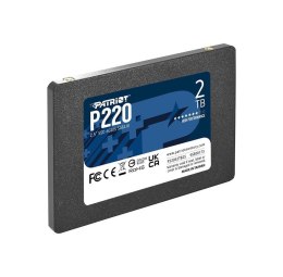 Dysk SSD PATRIOT P220 (2.5″ /2 TB /SATA III (6 Gb/s) /550MB/s /500MB/s)