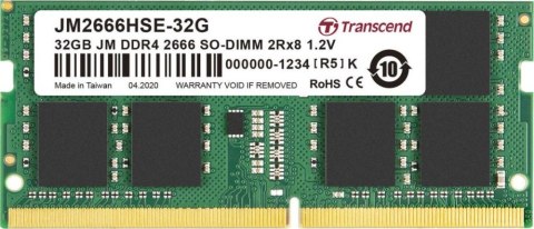 Pamięć TRANSCEND (SODIMM\DDR4\32 GB\3200MHz\1.2V\22 CL\Single)