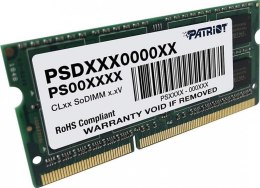 Pamięć PATRIOT (SODIMM\DDR3\8 GB\1600MHz\1.5V\11 CL\Single)