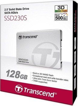 Dysk SSD TRANSCEND 230S 128 GB (2.5″ /128 GB /SATA III (6 Gb/s) /560MB/s /300MB/s)
